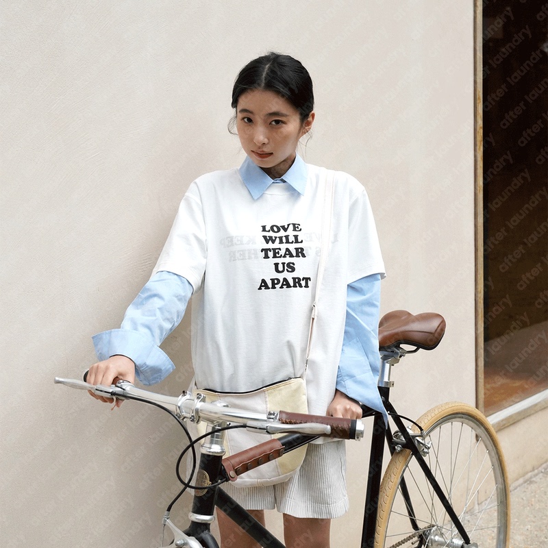 After Laundry Pure Cotton Short-Sleeved T-Shirt Love Will Keep Us Together Loose Tee