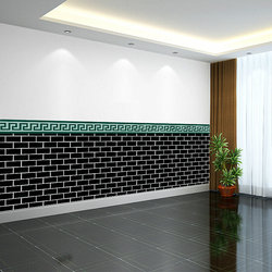 90 wide self-adhesive wallpaper brick pattern horizontal version wall skirt hotel barbecue shop decoration self-adhesive wallpaper with waistline