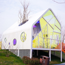 Colorful glass screen partition double-layer tempered laminated glass color-changing colorful glass film gradient glass customization