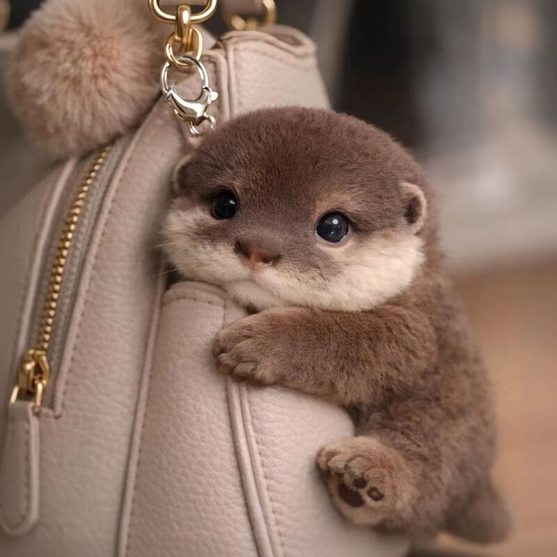 New Original Otter Baby Plush Toy Pendant, High-Quality Student Backpack Pendant, Gift for Friends and Besties, Brown New Original Otter Baby Plush Toy Pendant, High-Quality Student Backpack Pendant, Gift for Friends and Besties, Brown