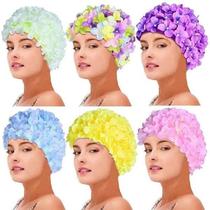 3D Flower Water Sports Hat Breathable Swimming Bath Cap