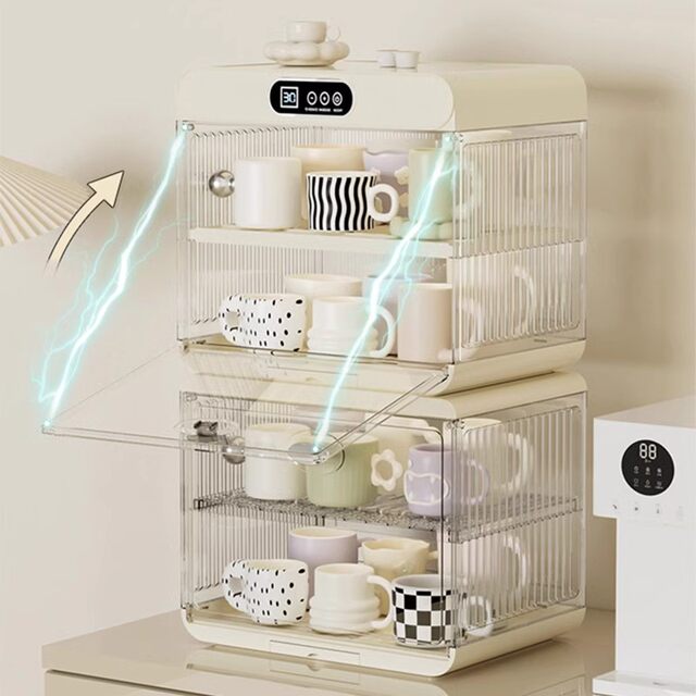 German Imported Storage Rack for Water Cups, Tea Cups, Draining, Dustproof, Disinfecting Rack, Mug Storage Box 2025 New