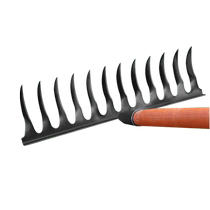 Râteau à clous en spirale en acier au manganèse soudé agricole multifonction avec manche en bois jardinage râteau en acier au manganèse trempé râteau à clous à herbe