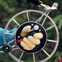 2024 new stainless steel kite spool wheel hand grip back adult silent large bearing anti-reversal reel with line Weifang