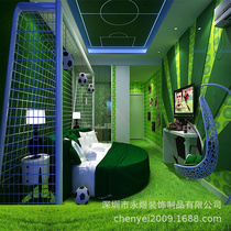 Football baby large mural green grass personalized wall wallpaper customized theme room hotel decoration KTV wall cloth