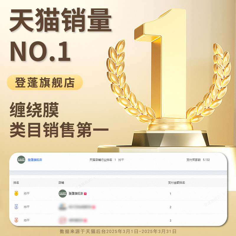 50宽塑料薄膜拉伸膜：大卷工业保鲜膜，包邮神器，打包不再愁！
