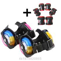 Starry Wheel Skating Shoes Wheel Slip PU skate Walking Shoes Shine Wind Fire Wheel Light Wheels Children with Assistive Learn Four Wheel