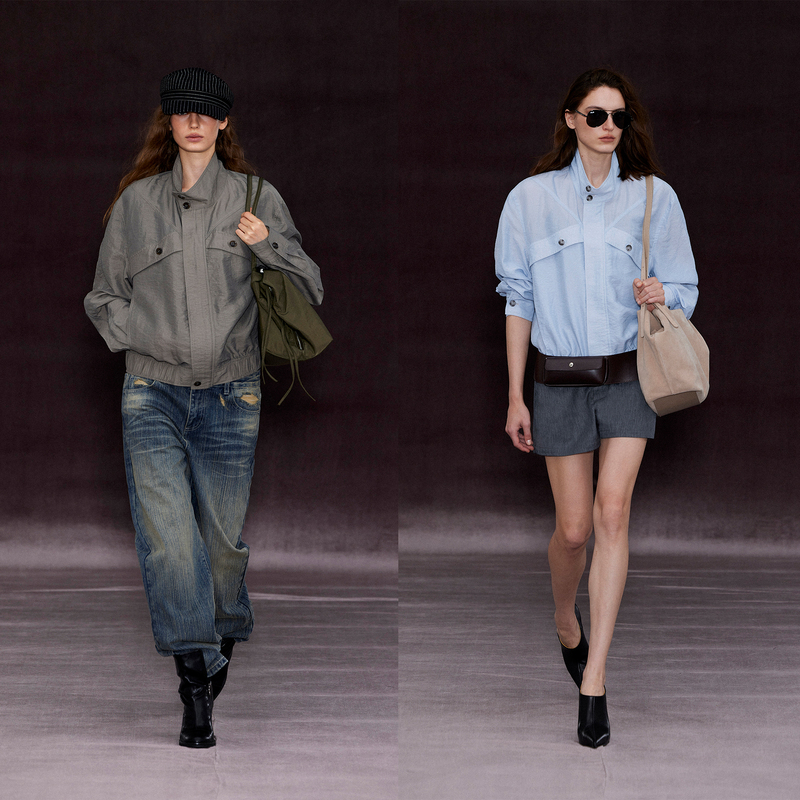 Randpickee丨Random Series Stand-Up Collar Wrinkled Rayon Three-Dimensional Segmented Thin Jacket Randpickee丨Random Series Stand-Up Collar Wrinkled Rayon Three-Dimensional Segmented Thin Jacket