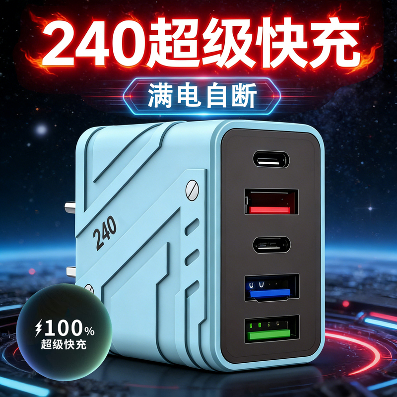 240+ Ports Super Fast Charging Ai Smart Charger A+C Multi-Port Automatic Power-Off Temperature Control Device Protection Suitable for Huawei Honor Apple 240+ Ports Super Fast Charging Ai Smart Charger A+C Multi-Port Automatic Power-Off Temperature Control Device Protection Suitable for Huawei Honor Apple