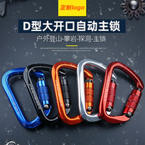 D-type main lock rock climbing lock carabiner load-bearing safety main lock outdoor O-type mountaineering quick-release equipment safety buckle