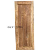 Imported Indonesian pineapple grid solid wood door interior door plain door white embryo door custom door traditional craft door