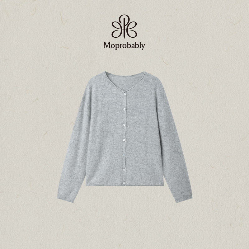 Moprobably Li Yuno "Heavyweight Feel" Merino Wool Versatile Casual Sweater Jacket Knitted Cardigan Moprobably Li Yuno "Heavyweight Feel" Merino Wool Versatile Casual Sweater Jacket Knitted Cardigan