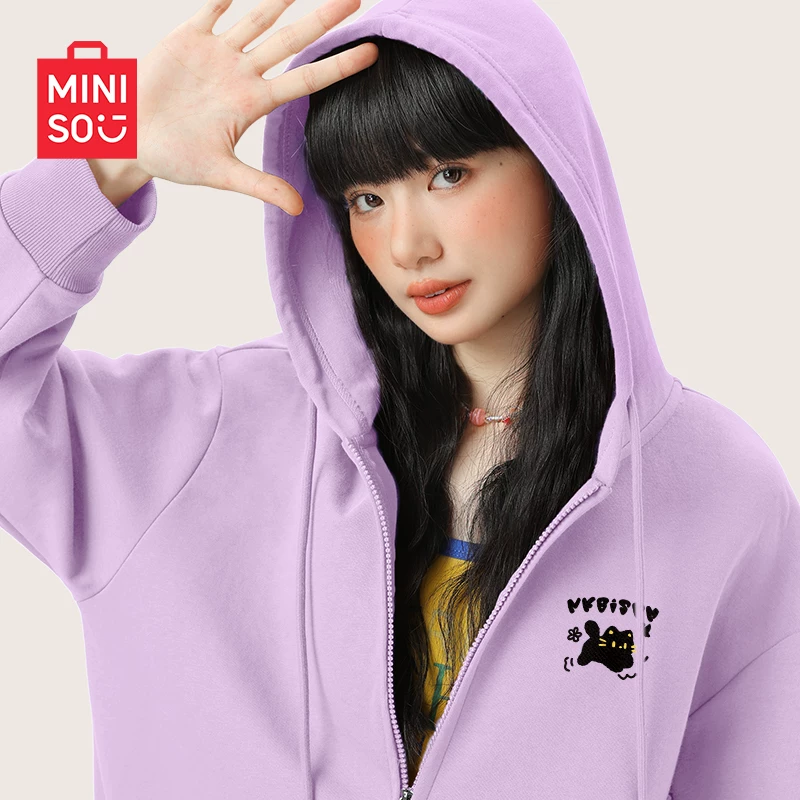 MINISO/ осенняя толстовка, худи, для подростков