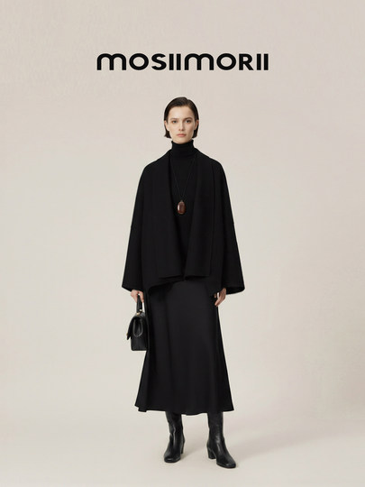 尤加利MOSIIMORII短款双面呢外套2025年秋冬新款短浴袍外套大衣