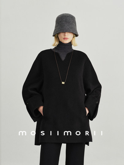 MOSIIMORII【沐光之域】冬季短款大衣女2025新款绵羊毛双面呢外套