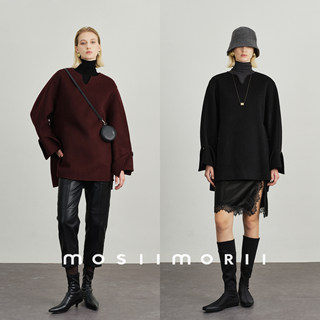 MOSIIMORII[Краина Света]Зимнее короткое пальто для женщин 2025, новая модель, двустороннее шерстяное пальто из овечьей шерсти