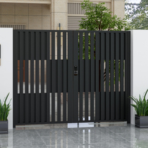 Aluminum art modern minimalist villa courtyard door single and double doors stainless steel rural entrance door aluminum alloy double and double doors