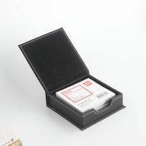 Business leather note box holder note paper box note holder sticky note small card box cute ornaments customization