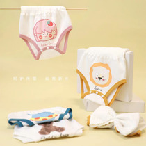 2-pack of newborn baby high-waisted belly-protecting pants with bellyband for all seasons boneless pure cotton baby diaper pants with fixed diaper pocket