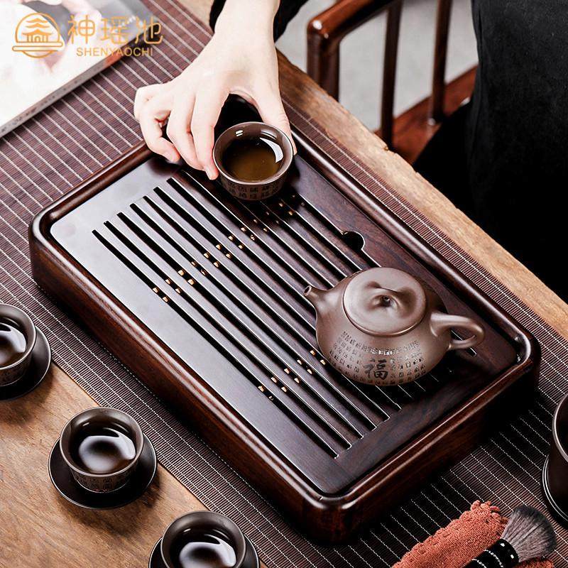家用黑檀木花梨木茶盘,你的茶室雅致之选?-酒具-淘宝好物网