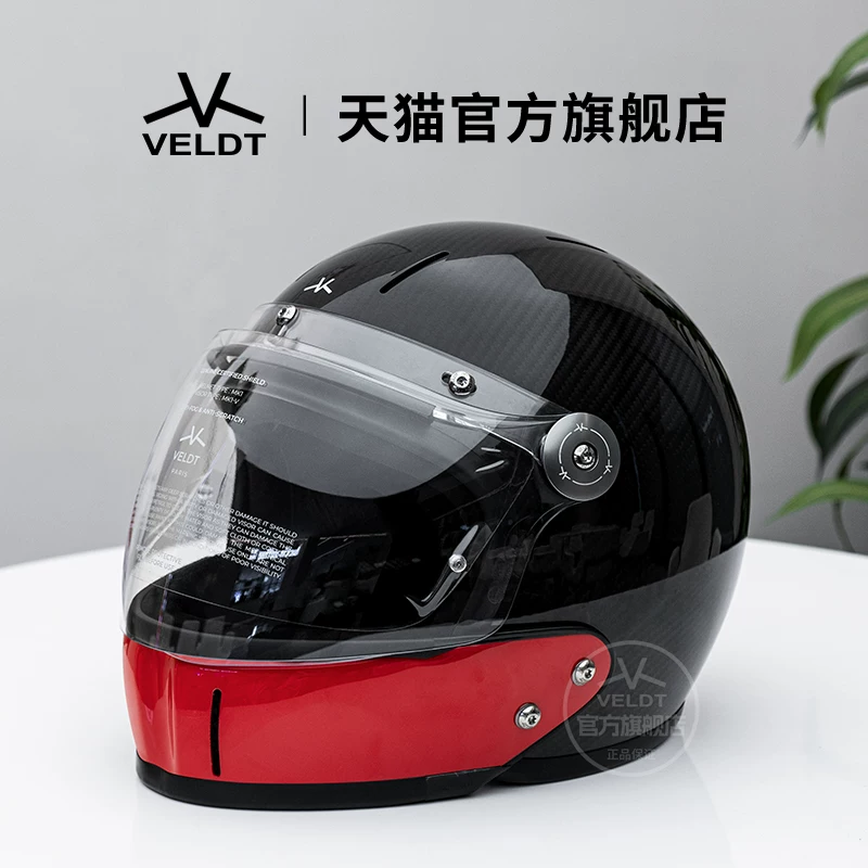 Карбоновый ретро-шлем VELDT подходит для мотоциклов с полной защитой Triumph Harley, комбинированный шлем Velт