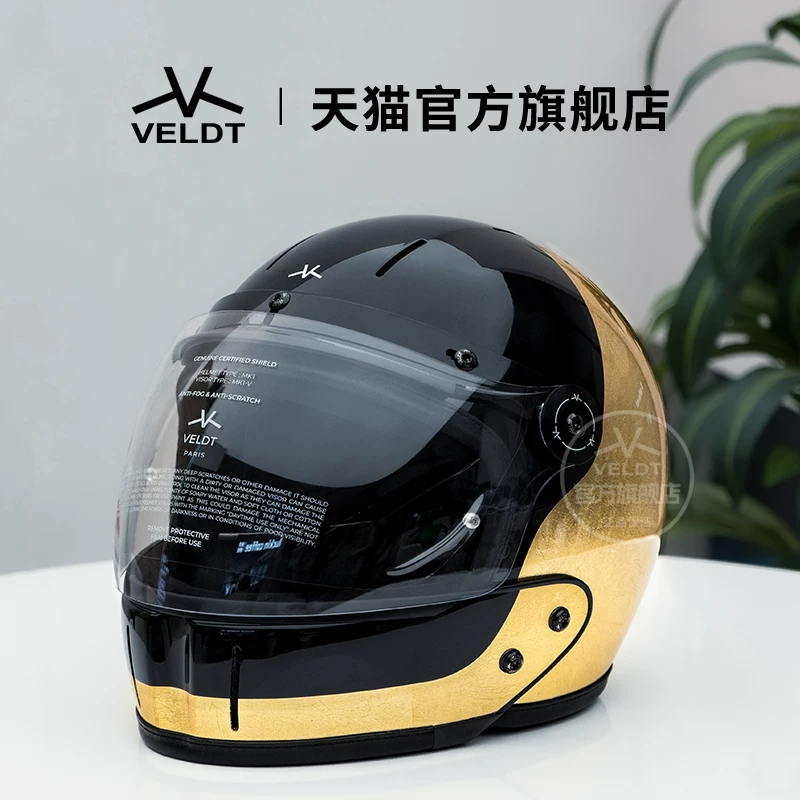Карбоновый ретро-шлем VELDT подходит для мотоциклов с полной защитой Triumph Harley, комбинированный шлем Velт
