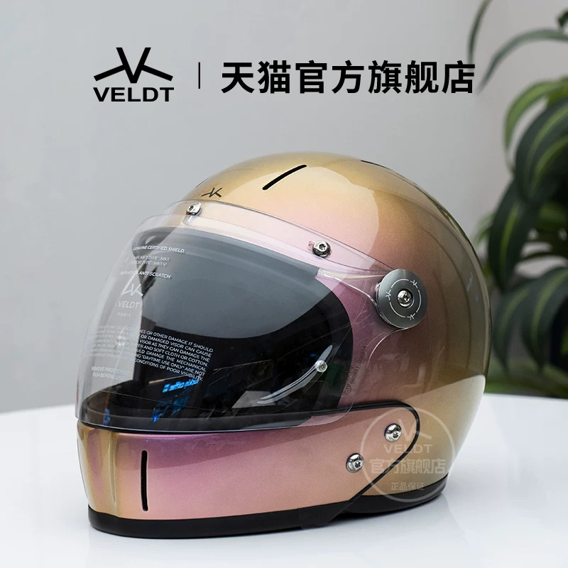 Карбоновый ретро-шлем VELDT подходит для мотоциклов с полной защитой Triumph Harley, комбинированный шлем Velт