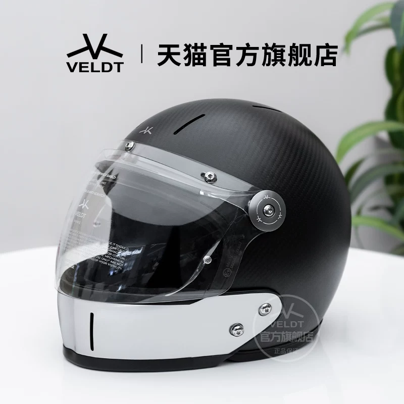 Карбоновый ретро-шлем VELDT подходит для мотоциклов с полной защитой Triumph Harley, комбинированный шлем Velт