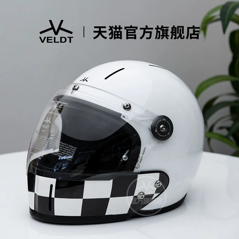 Карбоновый ретро-шлем VELDT подходит для мотоциклов с полной защитой Triumph Harley, комбинированный шлем Velт