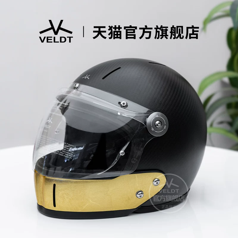 Карбоновый ретро-шлем VELDT подходит для мотоциклов с полной защитой Triumph Harley, комбинированный шлем Velт