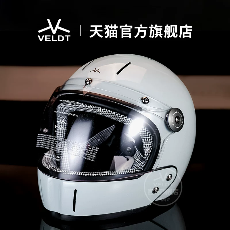 Карбоновый ретро-шлем VELDT подходит для мотоциклов с полной защитой Triumph Harley, комбинированный шлем Velт