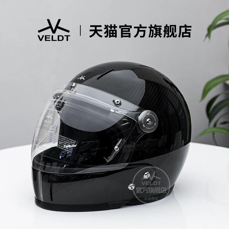 Карбоновый ретро-шлем VELDT подходит для мотоциклов с полной защитой Triumph Harley, комбинированный шлем Velт