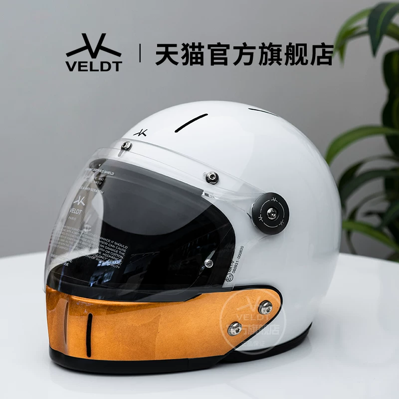 Карбоновый ретро-шлем VELDT подходит для мотоциклов с полной защитой Triumph Harley, комбинированный шлем Velт