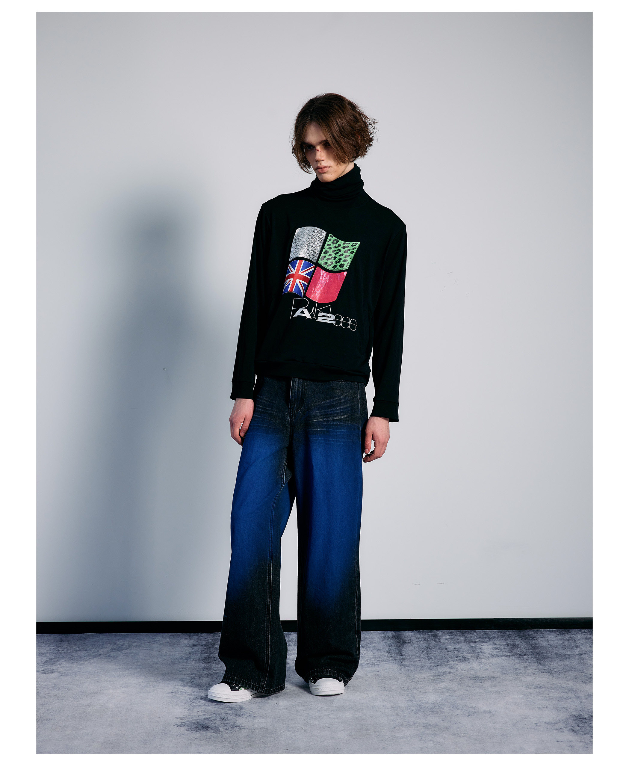 PAIKI Ice Flame Totem Straight-Leg Jeans
