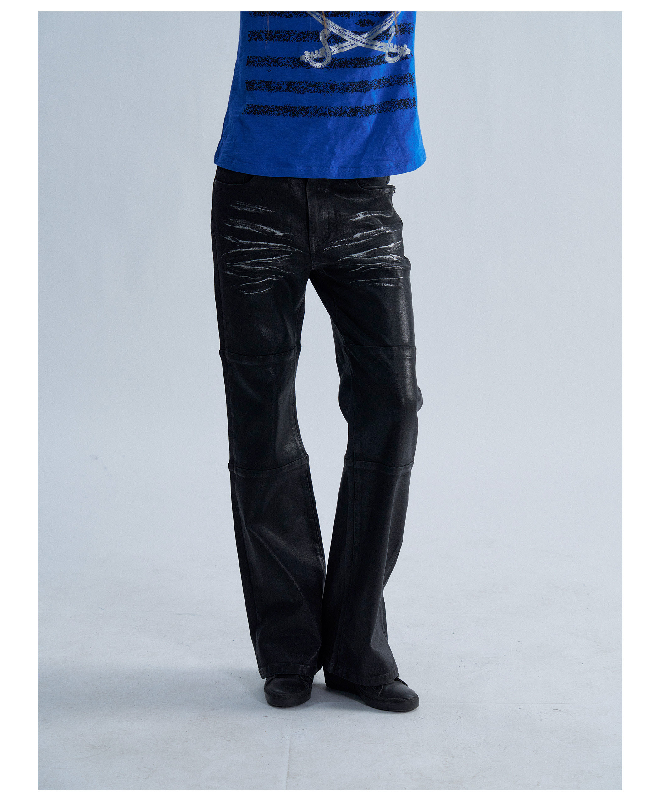 PAIKI Waxed Slim-Fit Jeans