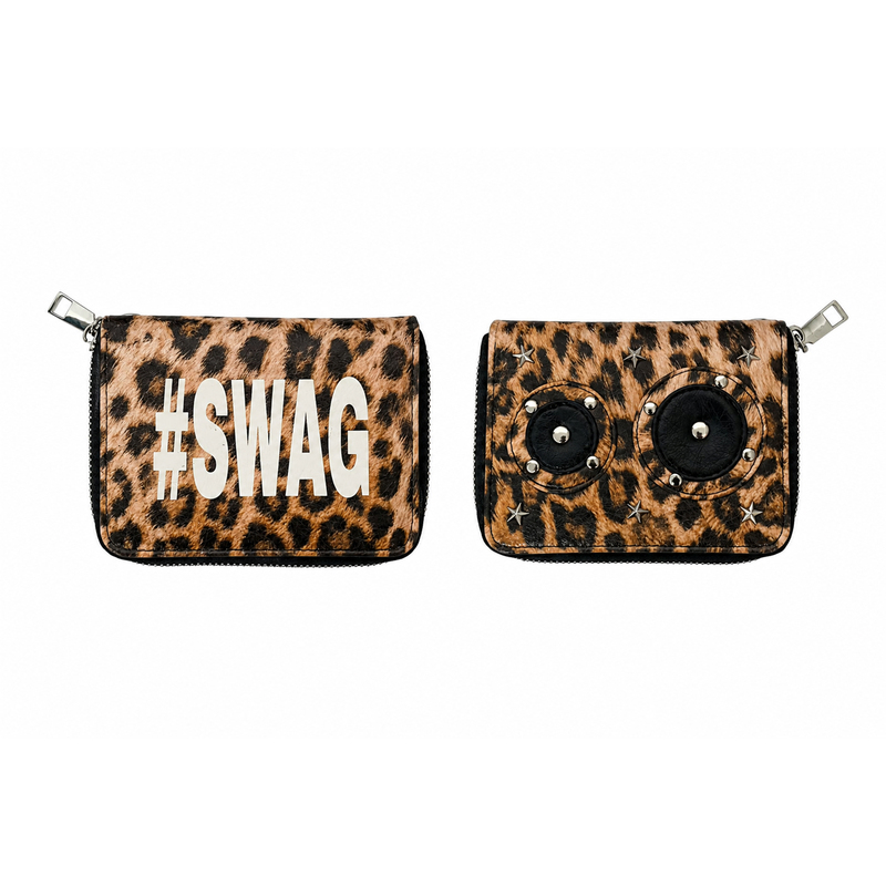 Paiki/Swag Letter Four-Color Audio Card Holder Star Wallet Polka Dot Leopard Print Subculture Visual Millennium Trend