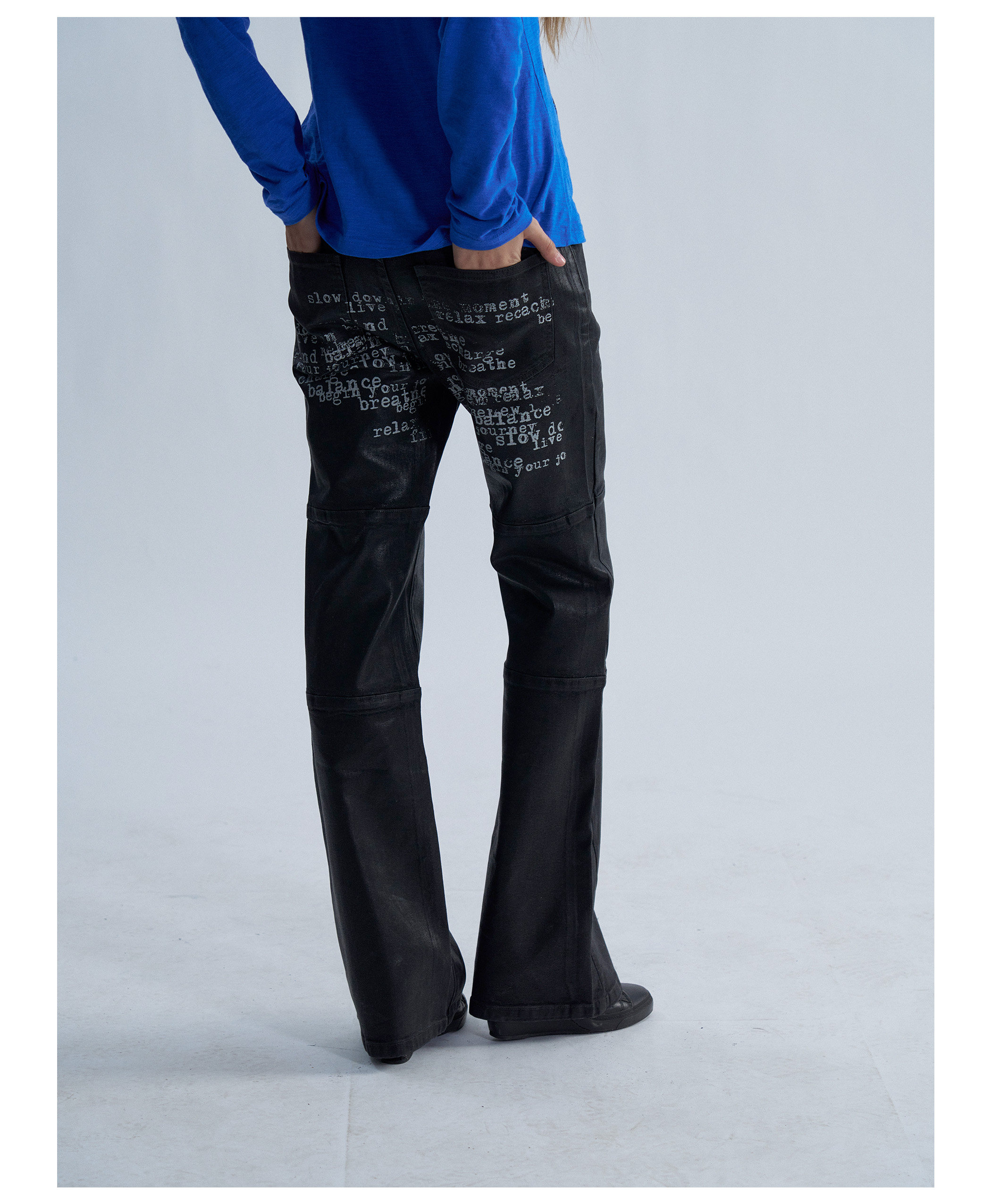 PAIKI Waxed Slim-Fit Jeans