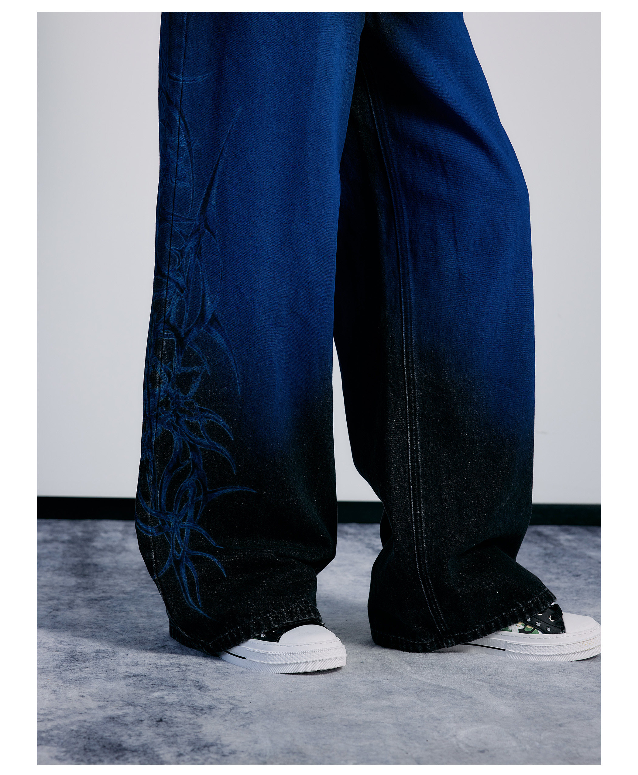 PAIKI Ice Flame Totem Straight-Leg Jeans