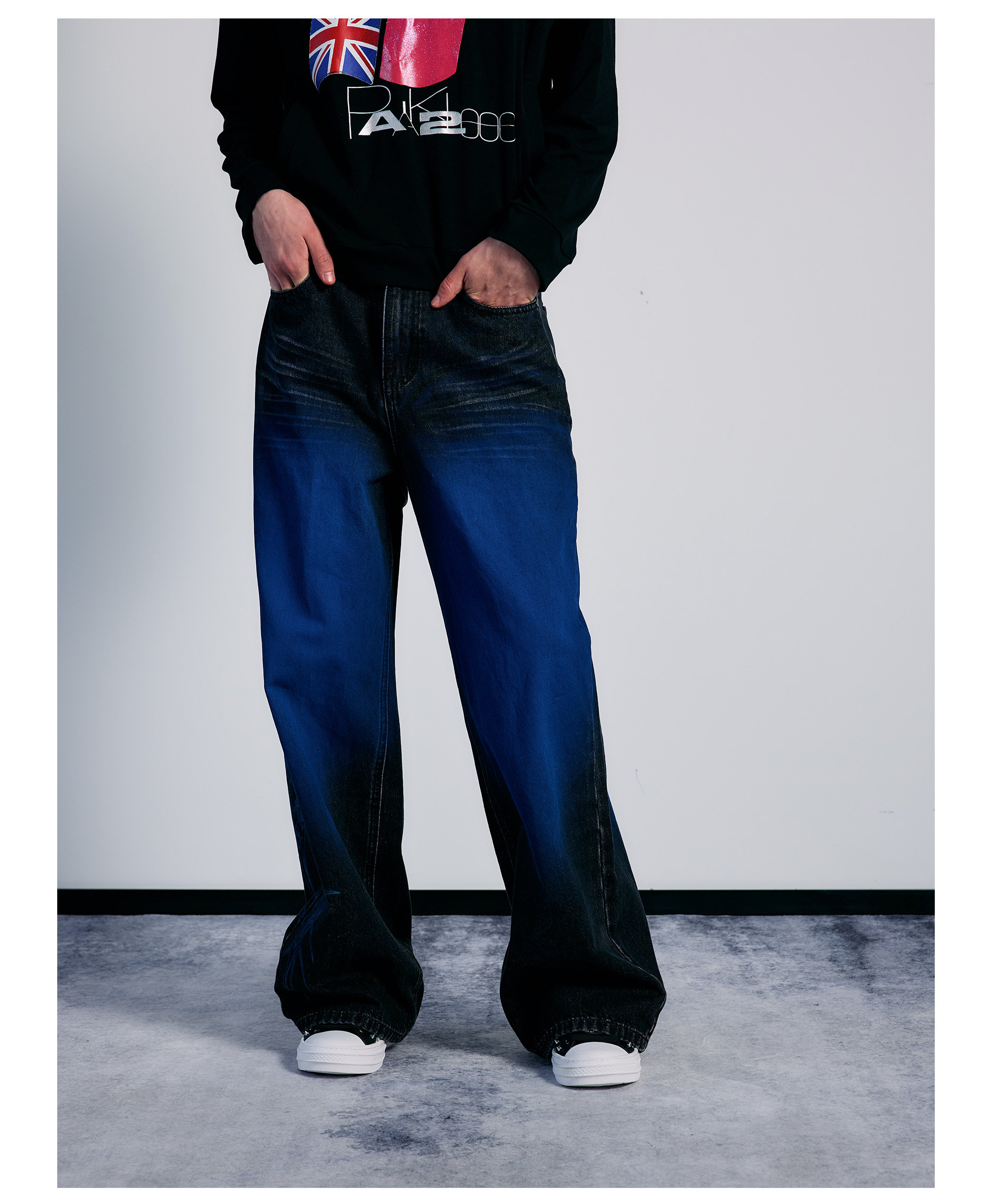PAIKI Ice Flame Totem Straight-Leg Jeans