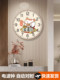 New Chinese-Style Fortune-Attracting Wall Clock for Living Room, Stylish, No-Drill Calendar, Elegant Wall-Mounted Radio-Controlled Clock