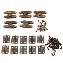 15pcs set Antique Bronze Round Hinges Iron Decorative Vintag