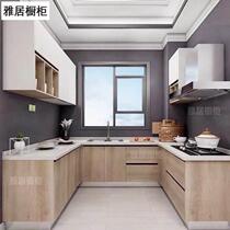 Shanghai Overall Cupboard Full House Custom Kitchen Double Finishing Peet Door Panel Aig Plate Rabbit Baby Quartz Stone Light Extravagant