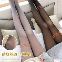Stewardess Gray One-piece Translucent Pantyhose Fake Translucent Leggings Bare Legs Artifact Womens Spring Autumn and Summer Thin Black Stockings