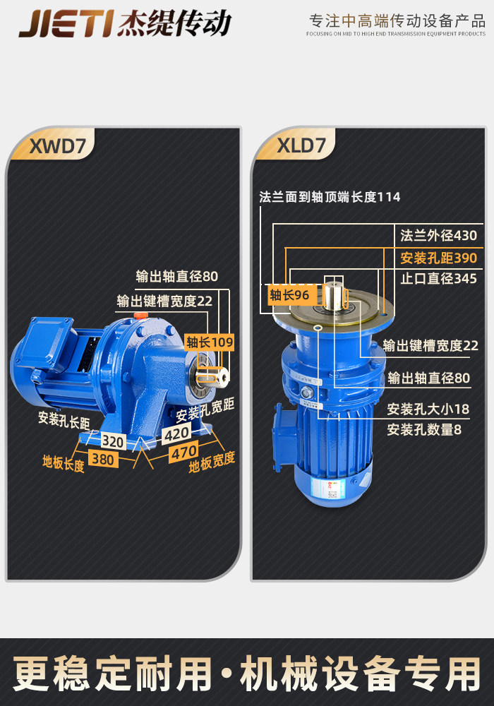 Редуктор Jieti Transmission XWD7 15кВт