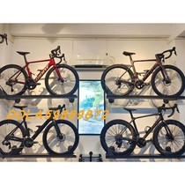 Row bicycle shop display rack wall shelf bicycle display rack road bike mountain bike display rack wall-mounted