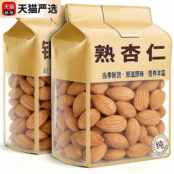 Tmall Selects Original Flavor Almonds with No Additives, New Stock from Xinjiang 2026, Sweet Almonds, Southern Almonds, Nuts Official Flagship Store
