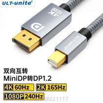 -une mini female port 1 4 thunderbolt 2 notebook 4K144hzdp audio and video adapter to minidp display