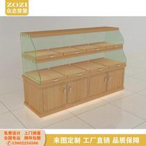 Cake bread display cabinet food cool glass multilayer freshglass cabinet egg tart burger fried chicken cooked cooked cooked cabinet