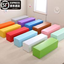 Kindergarten parent-child garden soft toys baby long chair soft bag bench children rectangular environmentally friendly sofa direct sales