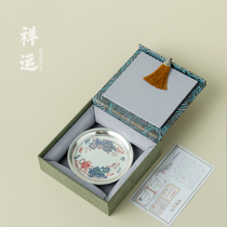 Medieval style lion-gilt silver pot with fruit tray dry tea table and pot mat as a Mothers Day souvenir for elders leaders fathers